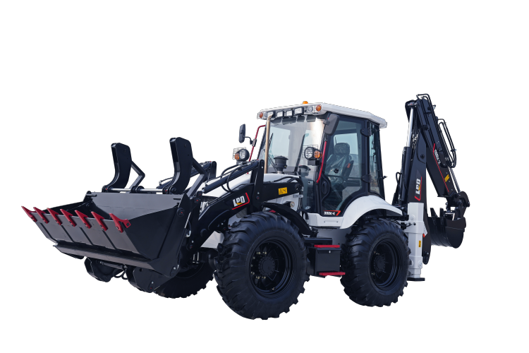 388 Backhoe Loader Dengan Stereng Empat Roda